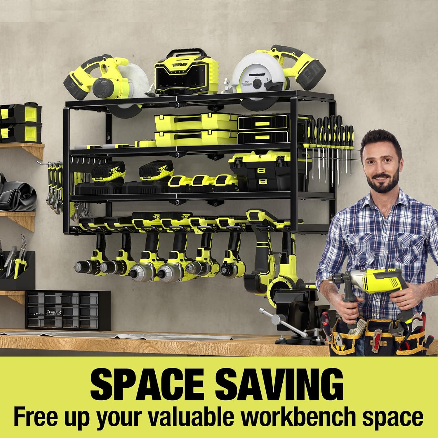 Organizzatore da Parete a 4 Li - Power Tools Rack recensione e prezzo