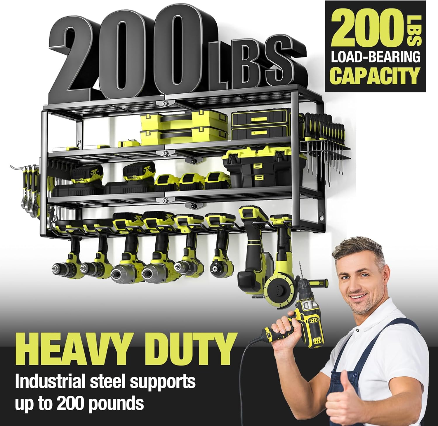 Organizzatore da Parete a 4 Li - Power Tools Rack recensione e prezzo